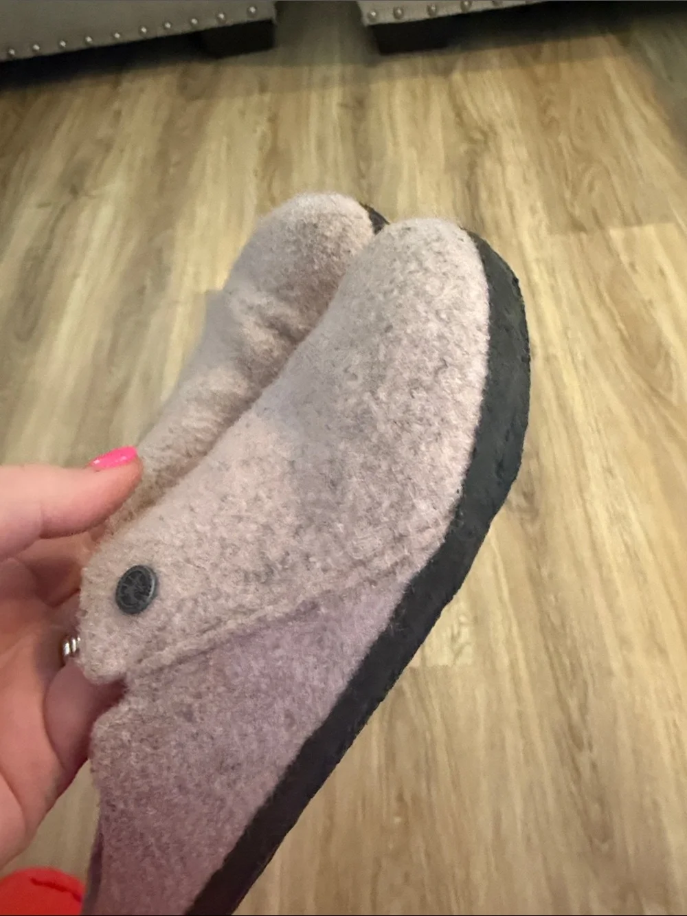 Birkenstock Blush pink Wool Slip-On slipper clog